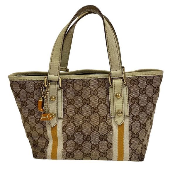 Gucci 139261 Sherry Tote Bag Brand Shoulder Stylish Laptop Brown